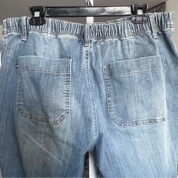 Judy Blue Denim Jogger Jeans SZ 15/32 High Rise Drawstring Waist Stretch JB88496 - Picture 7 of 11